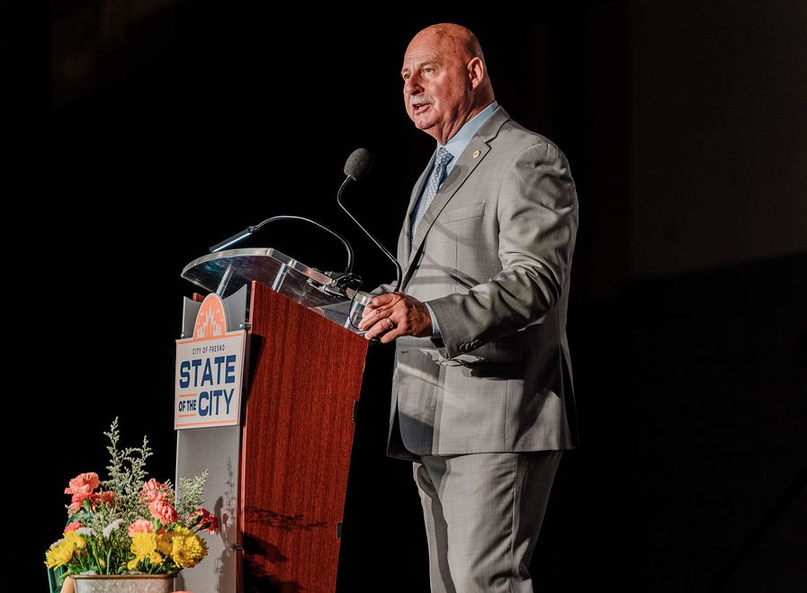 Fresno Mayor Jerry Dyer speaks at the 2025 State of the City address Thursday, May 8.